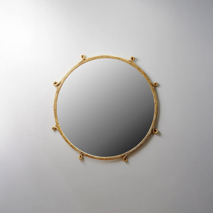 Jolly Mirror Round - Antique Gold