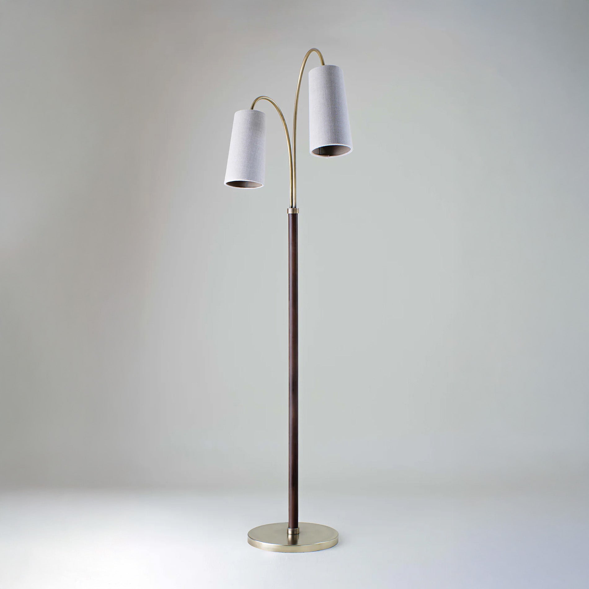 Kelly Floor Lamp with Leather - Chocolate Leather