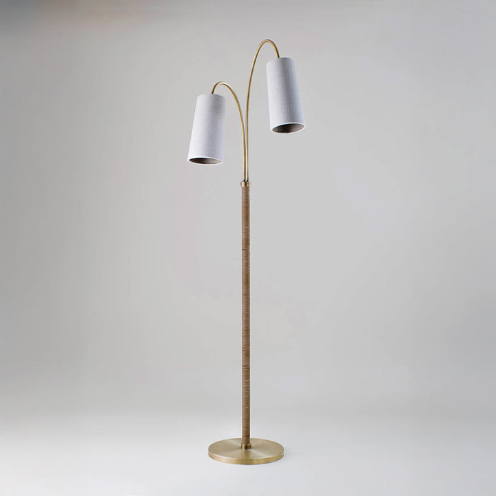 Kelly Floor Lamp with Rattan - Rattan ( Dark Cane)