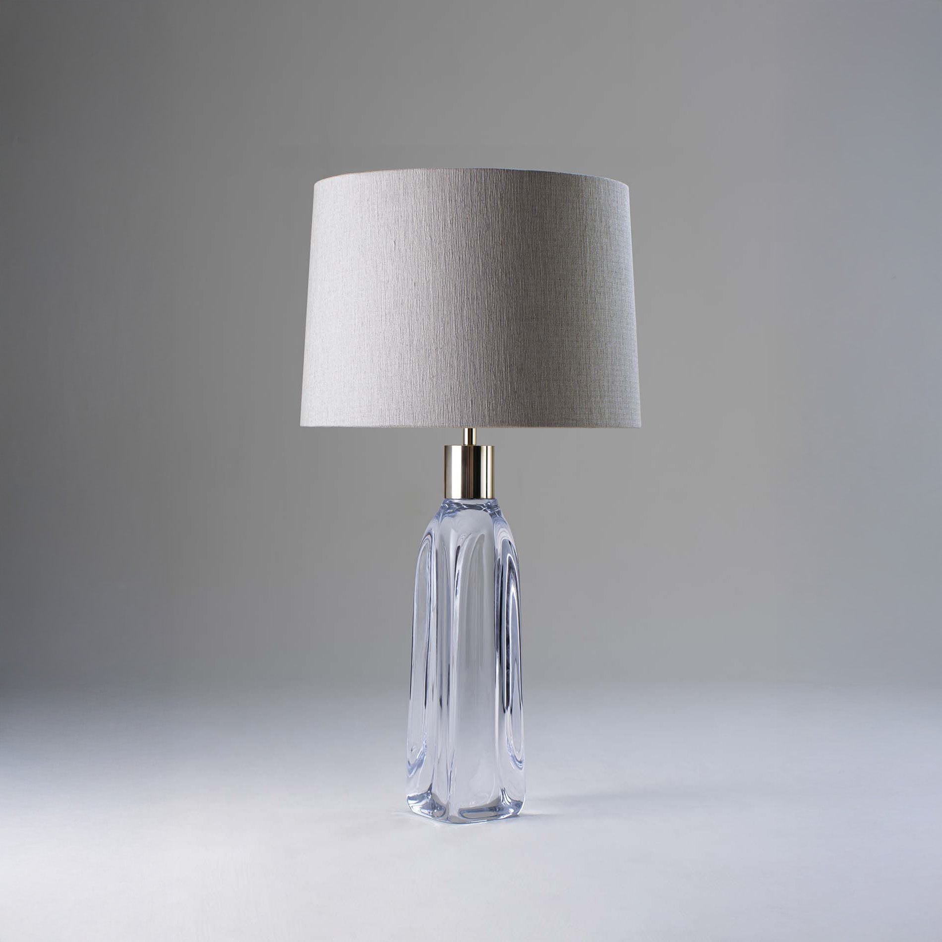 Large Fitzgerald - Clear With Antiqued Brass