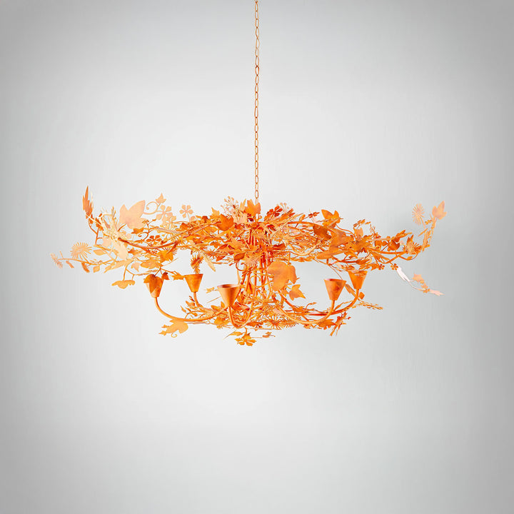 Large Ivy Shadow Chandelier - with Chain - Persimmon