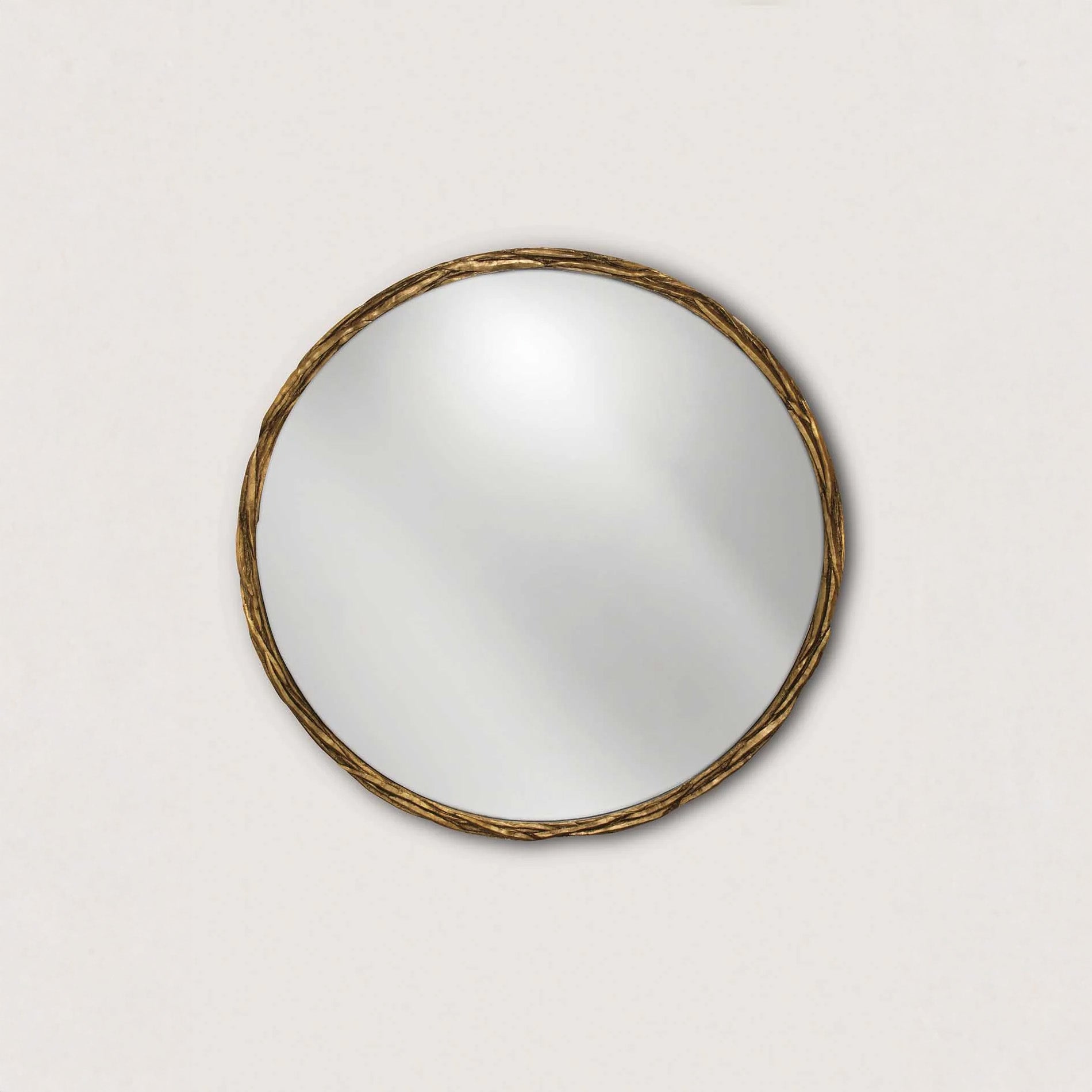 Laurel Mirror - French Brass