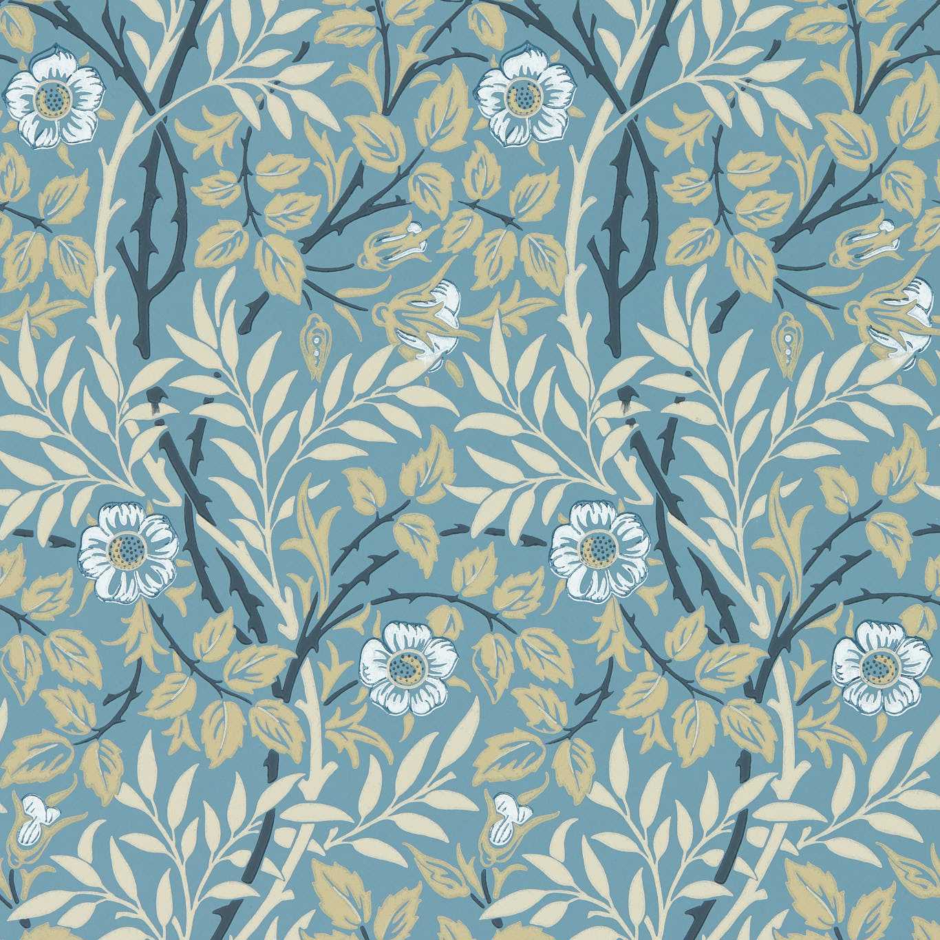 Sweet Briar - Mineral / Linen