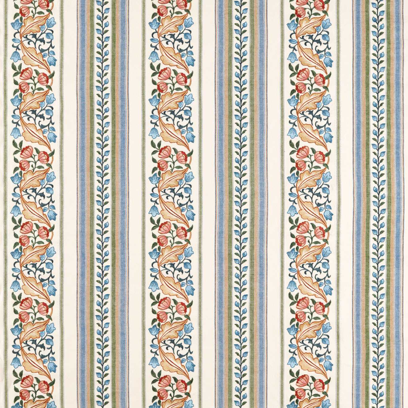 Bluebell & Peony Embroidery - Rose / Woad