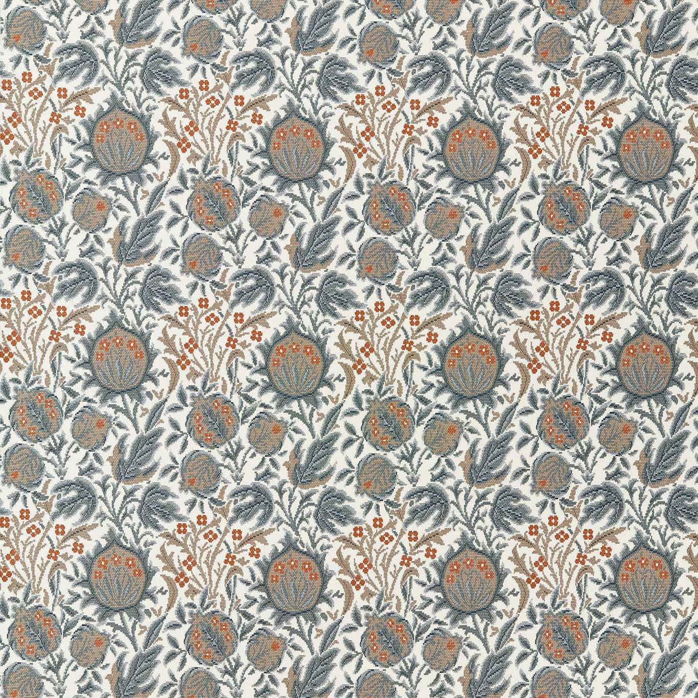 Elmcote Weave - River Blue / Apricot