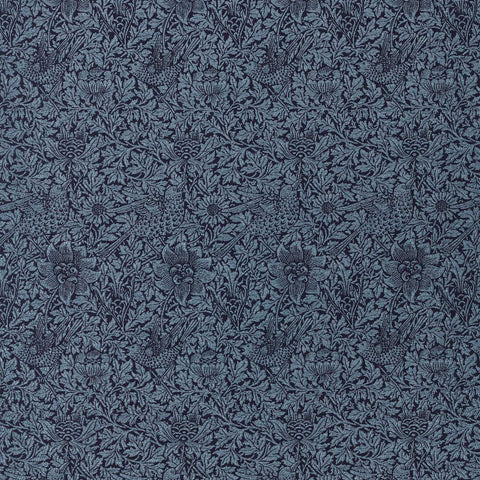 Bird & Anemone Weave - Indigo