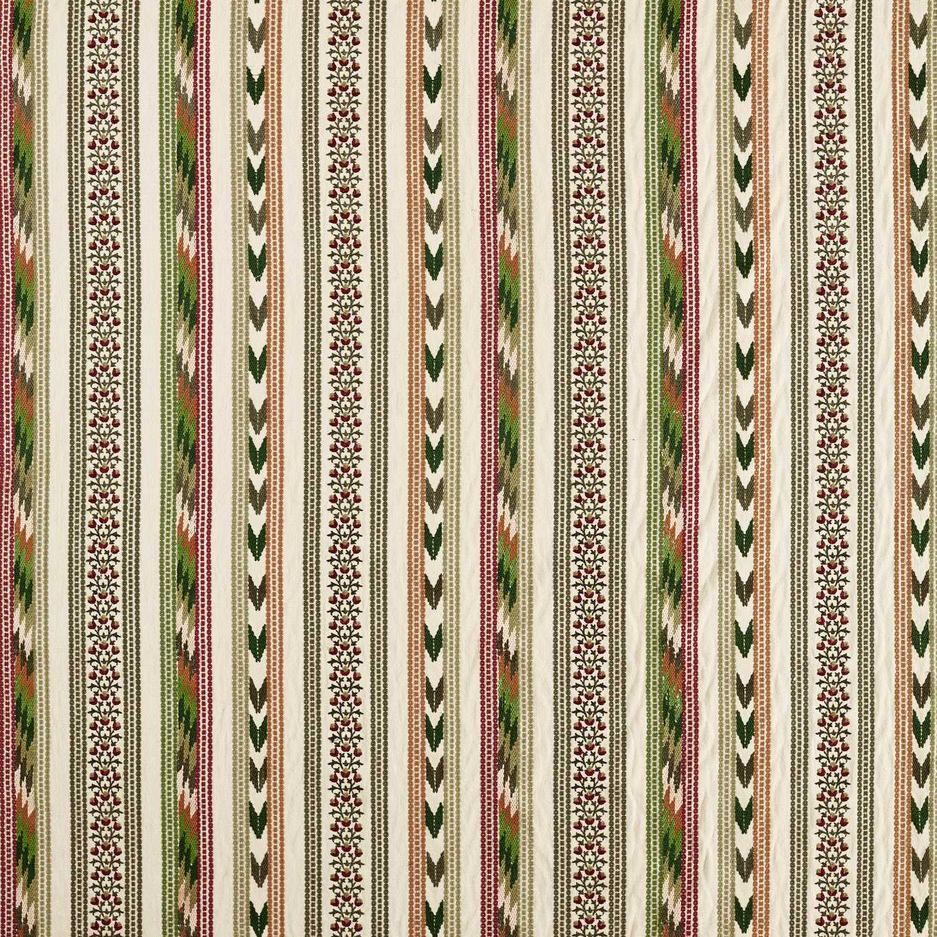 Bloomsbury Stripe - Forest / Madder