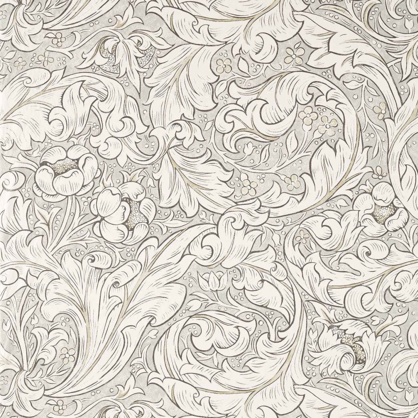 Bachelors Button WW - Light Grey / Linen