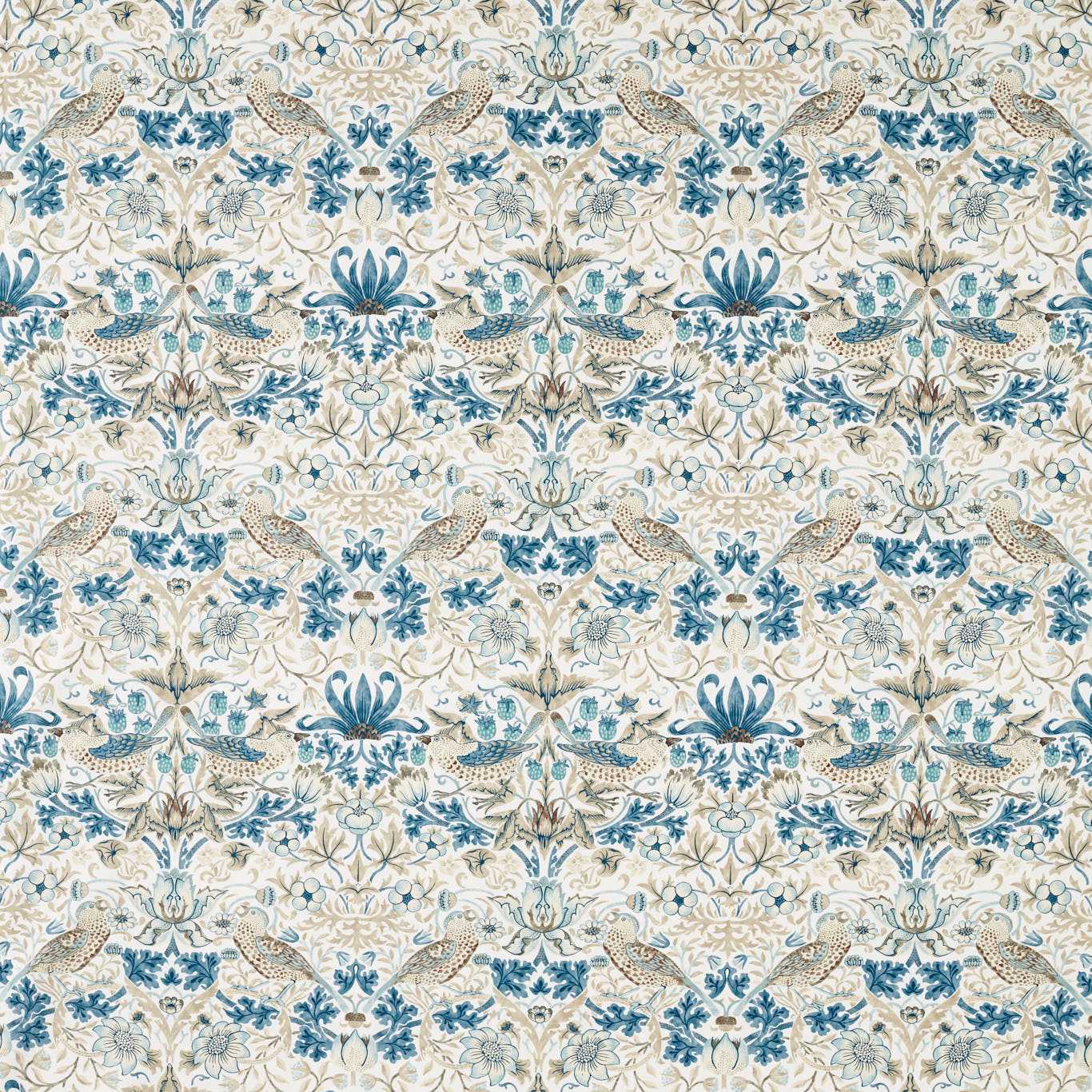 Strawberry Thief WW - Mineral Blue / Linen