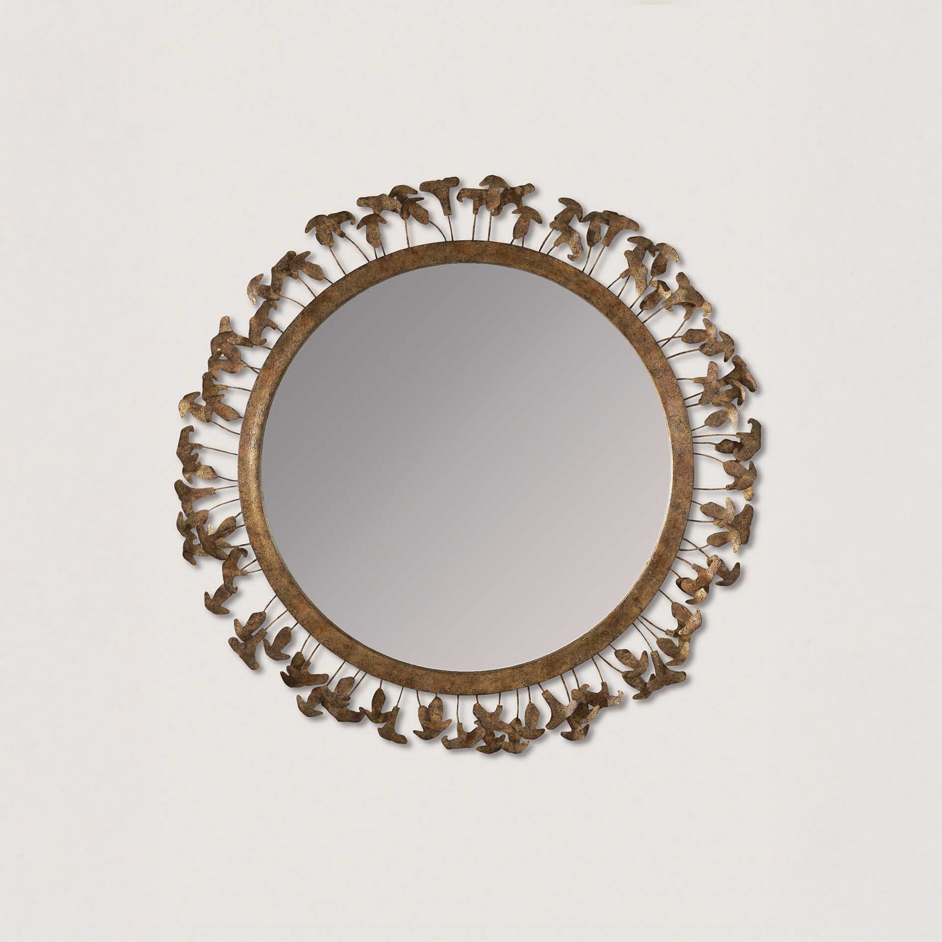 Mushroom Mirror - Mayan Gold