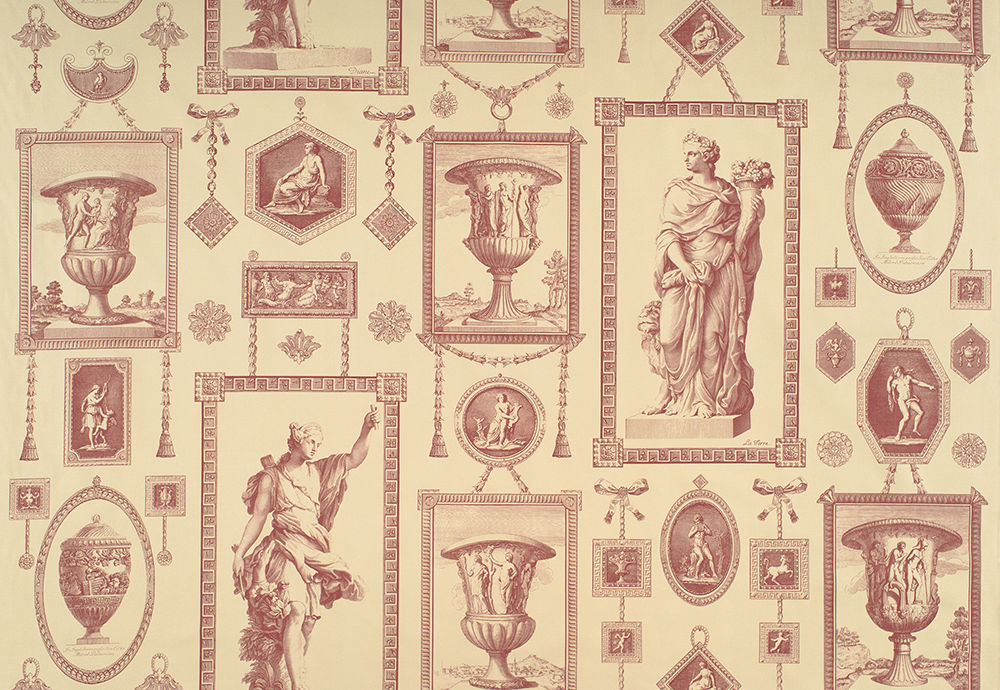 Classical Garden Toile - Wine