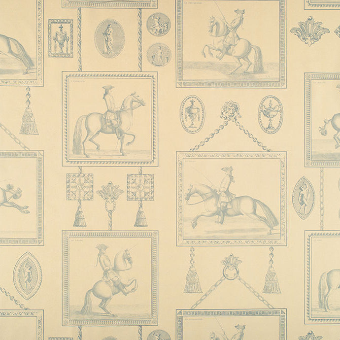 Equestrian Toile - Pale Blue