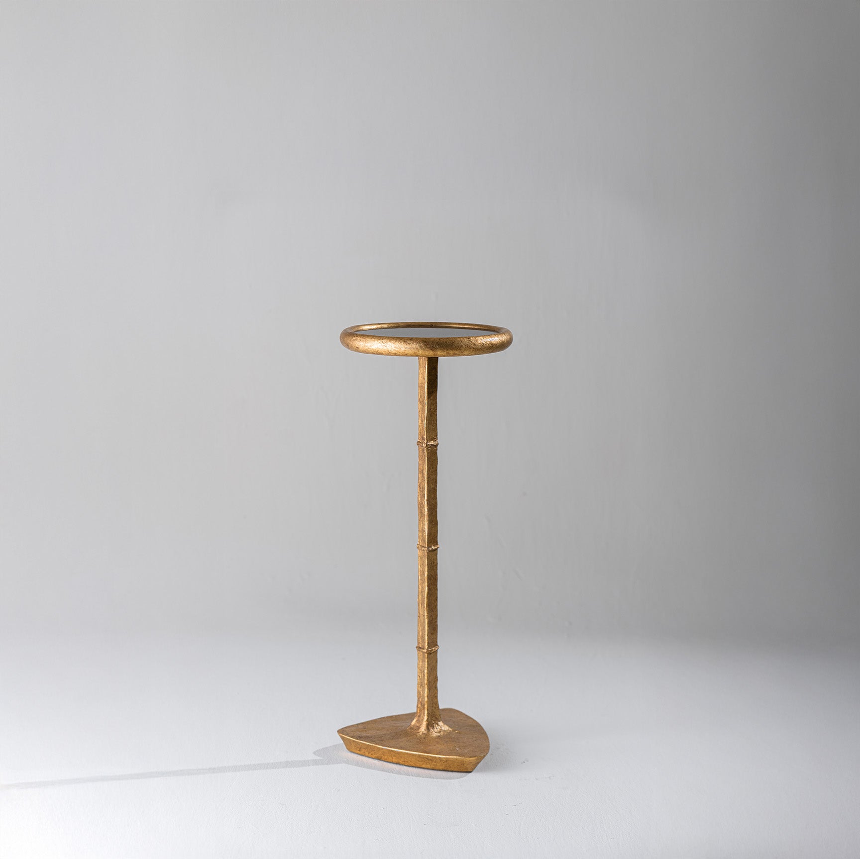 Nola Side Table - Gold with Black Glass