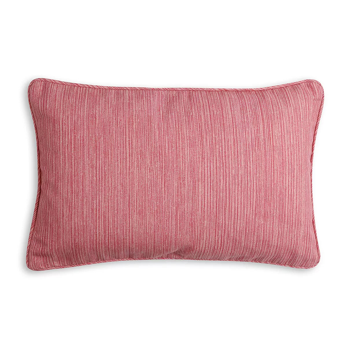 Small Oblong Cushion in Alta Pink Strie Indoor-Outdoor, 17 x 14