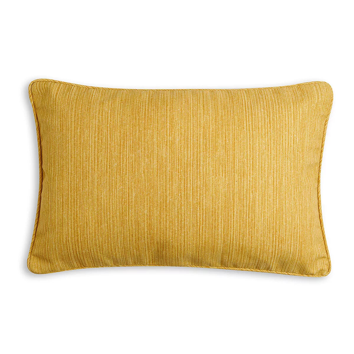 Small Oblong Cushion in Yellow Brick Road Strie Indoor-Outdoor, 17 x 14