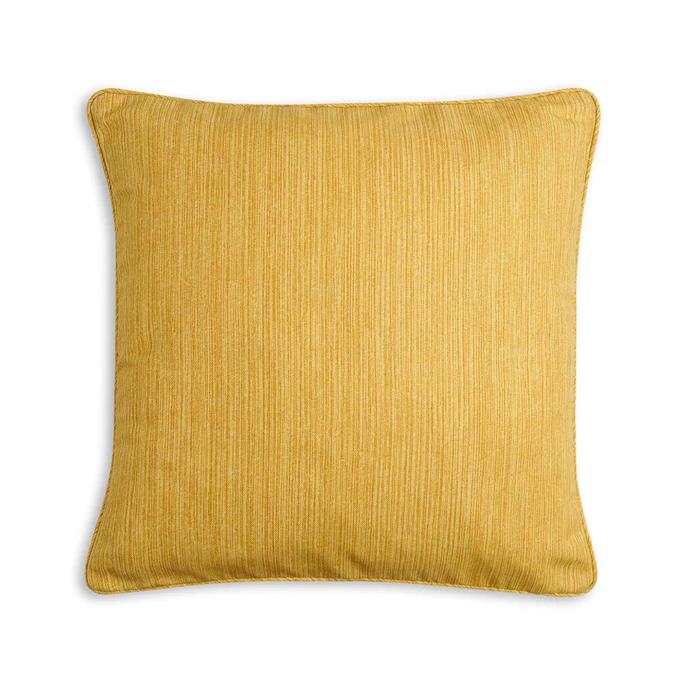 Large Square Cushion in Yellow Brick Road Strie Indoor-Outdoor, 21 x 21