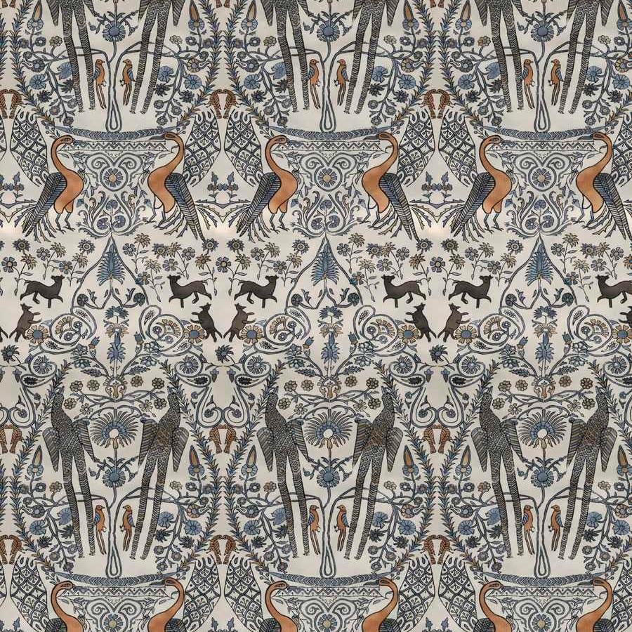 Pinjore - Apricot / Blue