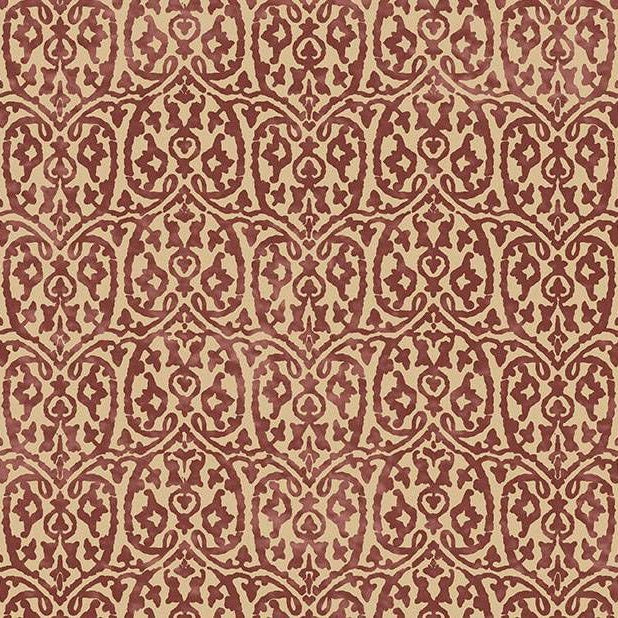 Salerno - Gilded / Borders Vermilion On Rose Gold