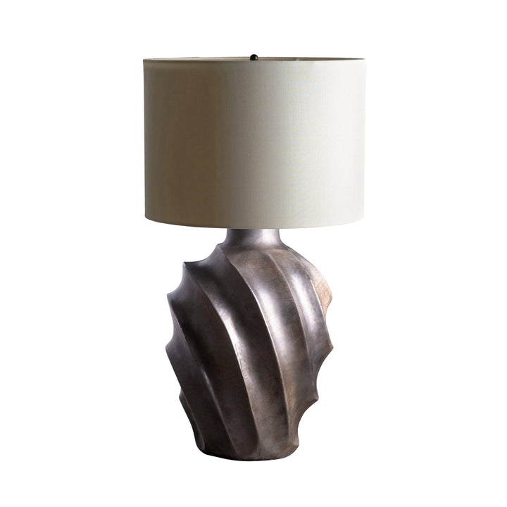 Serra Oval Table Lamp - Platinum