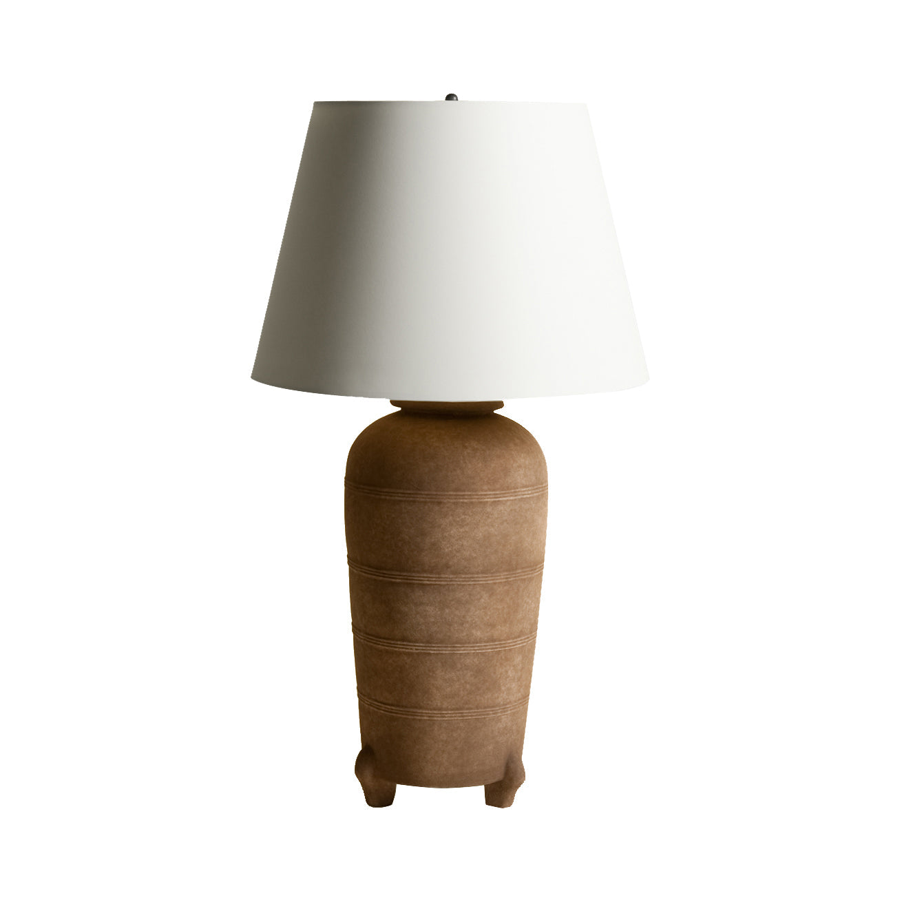Chinese Ceramic Jar Lamp - Brown