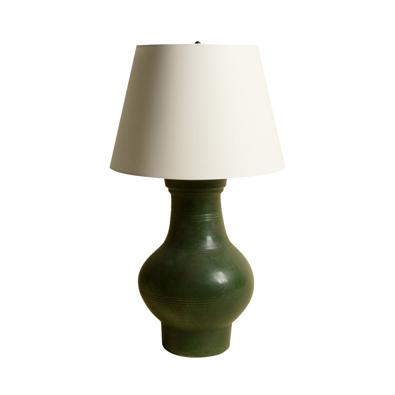 Chinese Ceramic Jar Lamp - Green