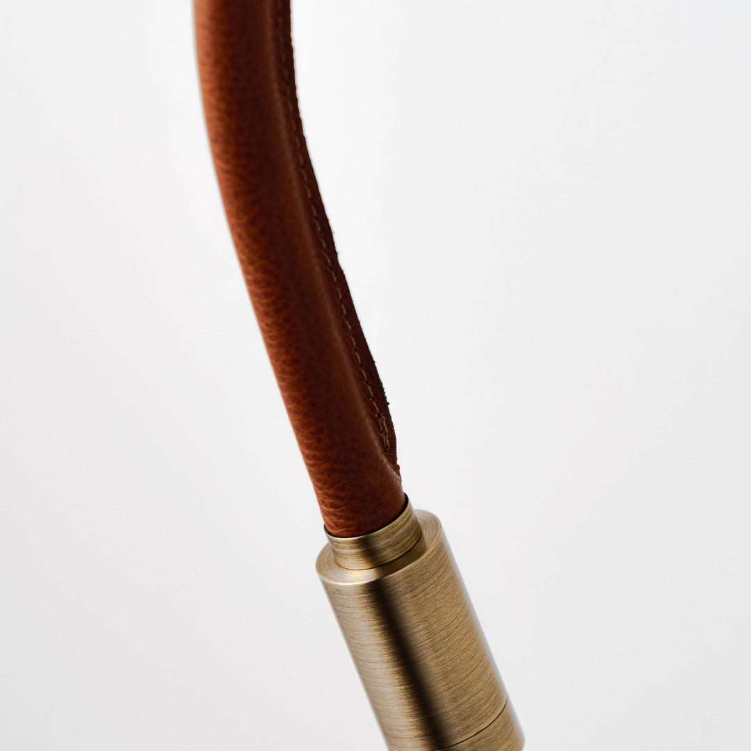 Huxley Jordan Wall Light Large - Antique Brass with Tan