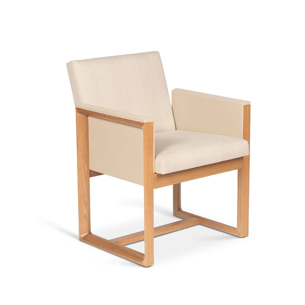 Seville Arm Chair - Leather Wrapped Sides