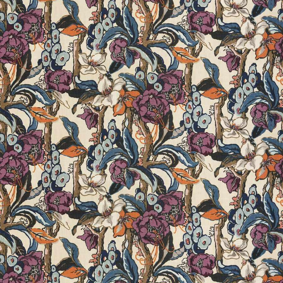 Yuri Print Linen - Plum