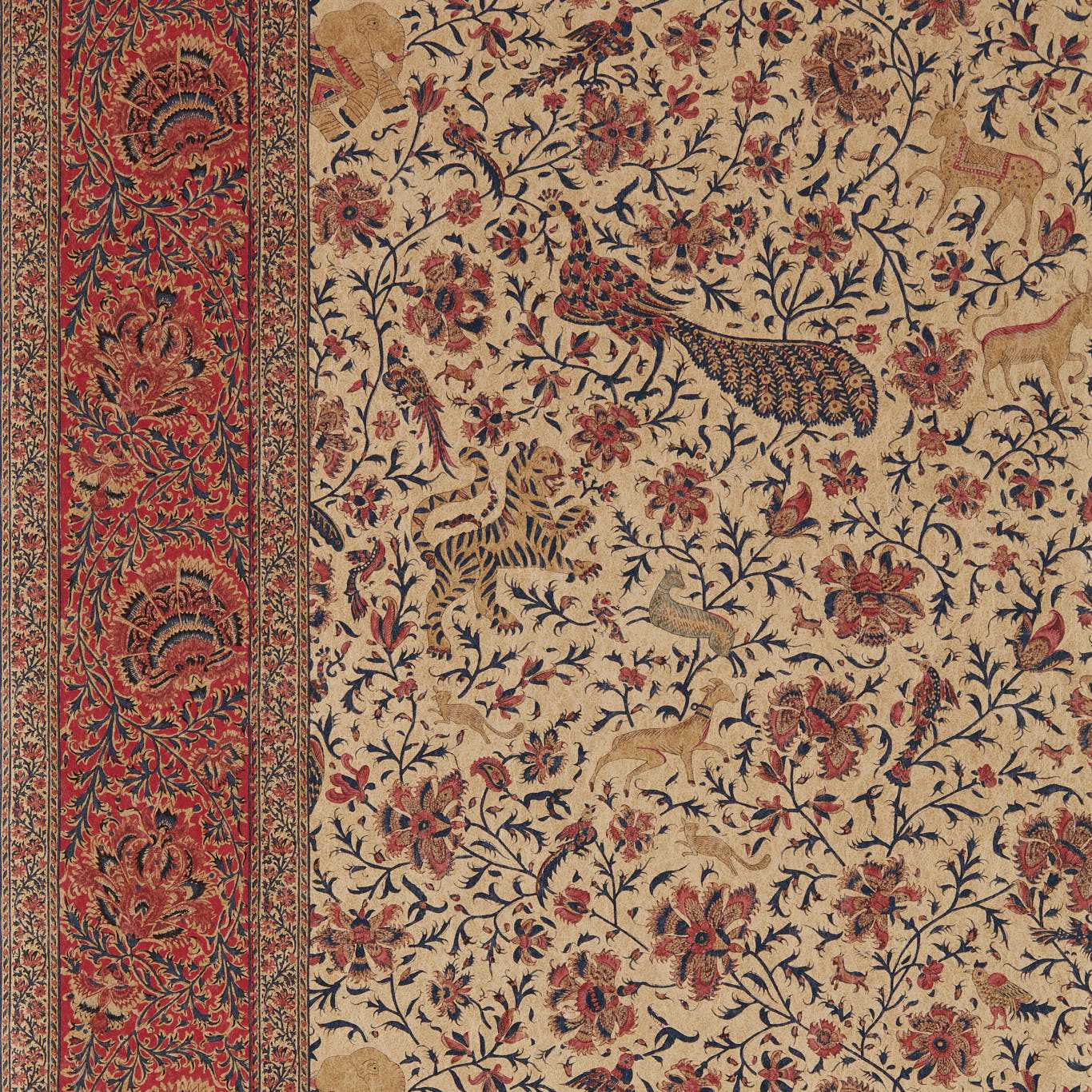 Mughal Menagerie - Indigo / Madder