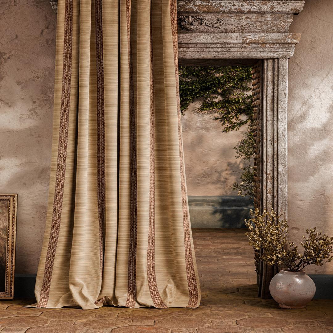 Bellagio Stripe - Sandstone / Russet