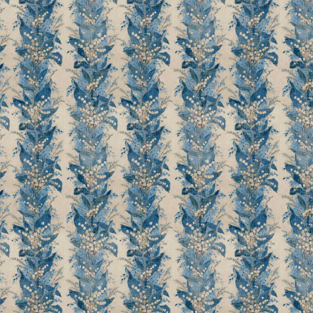 Lily Stripe - Chalk / Blue Stone