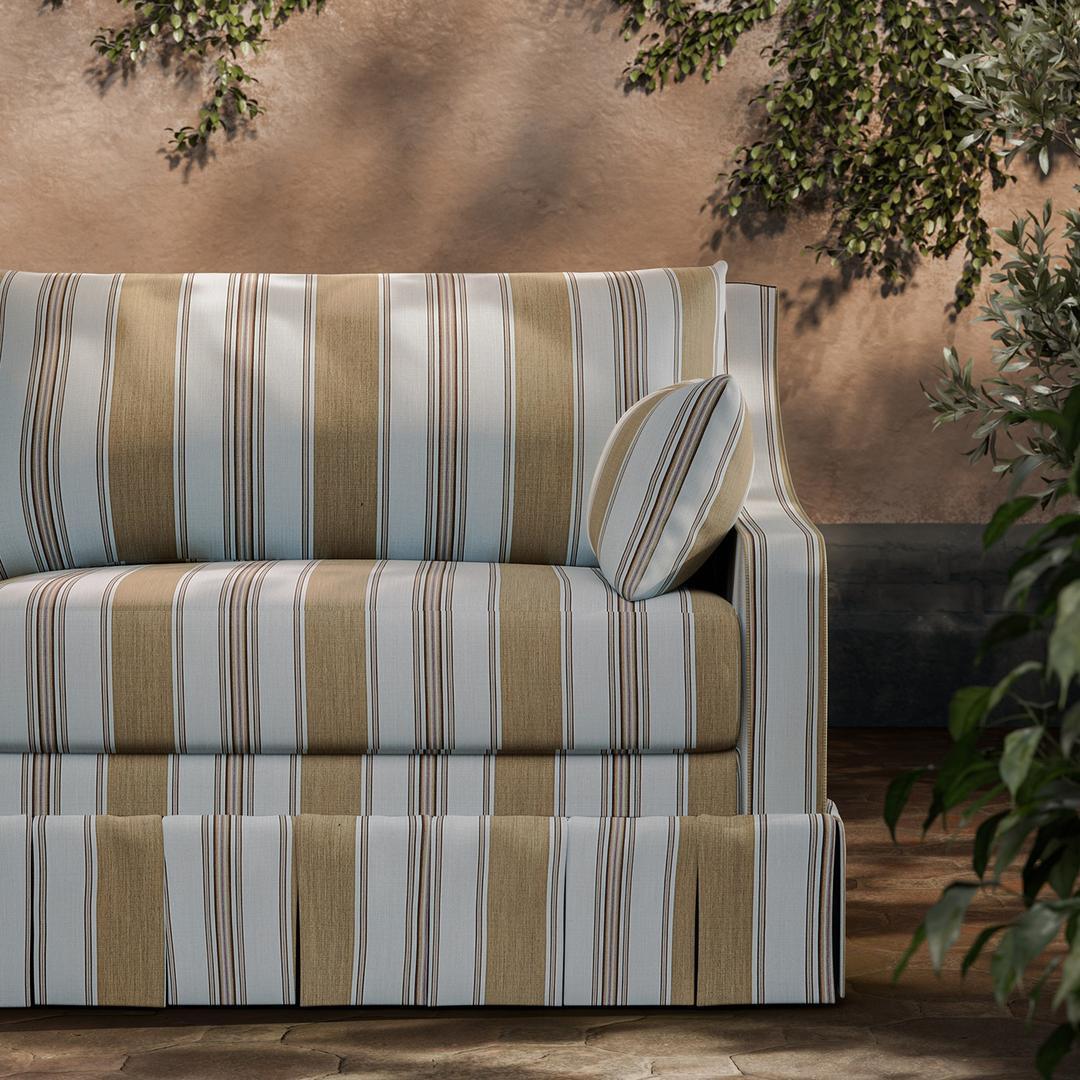 Parasol Stripe - Sandstone / Russet