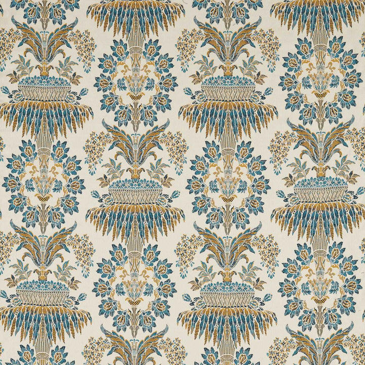 Long Gallery Brocade - Teal / Gold
