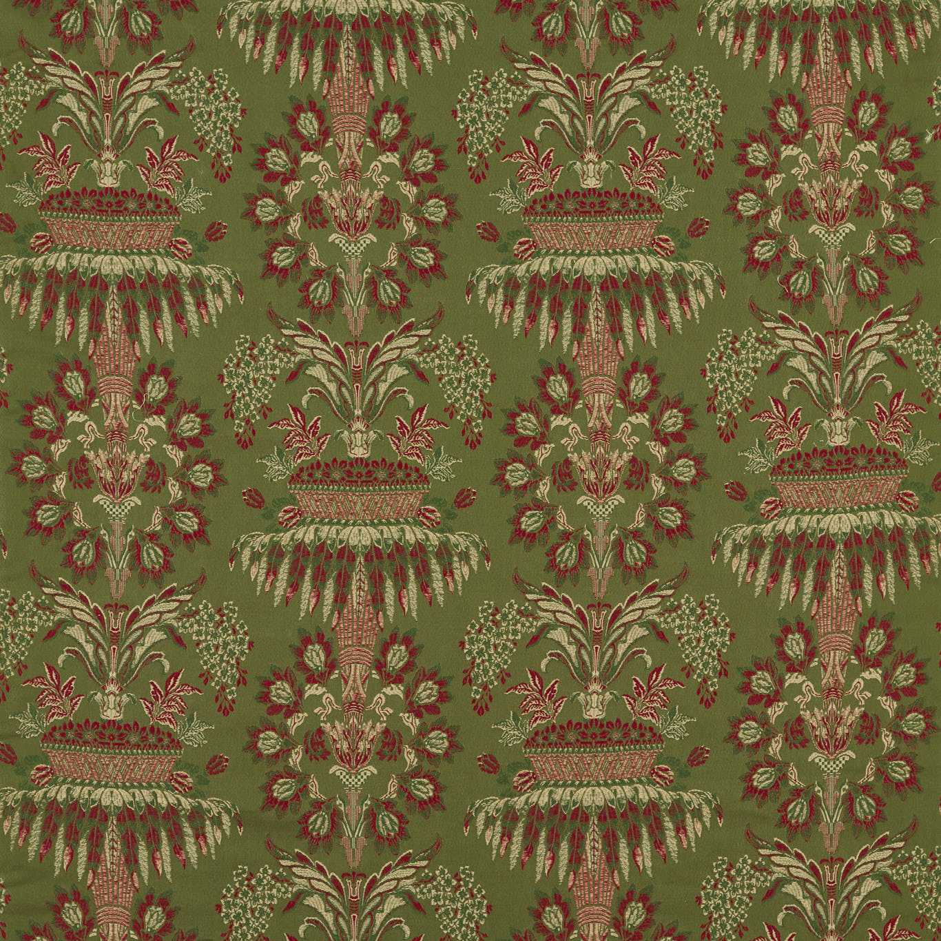 Long Gallery Brocade - Olivine/Russet
