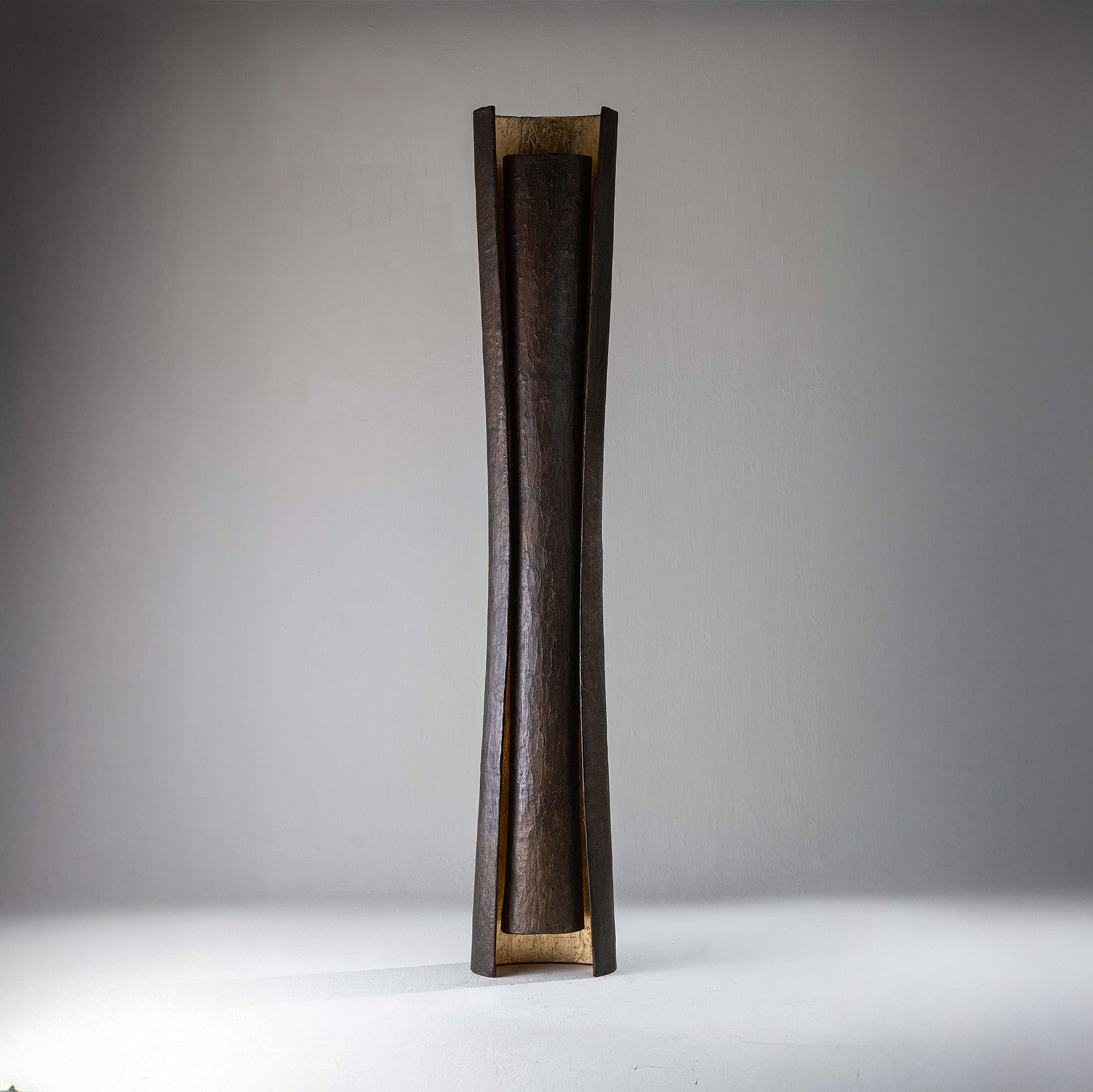 Cannella Floor Lamp - Light New Bronze and Bright Gold