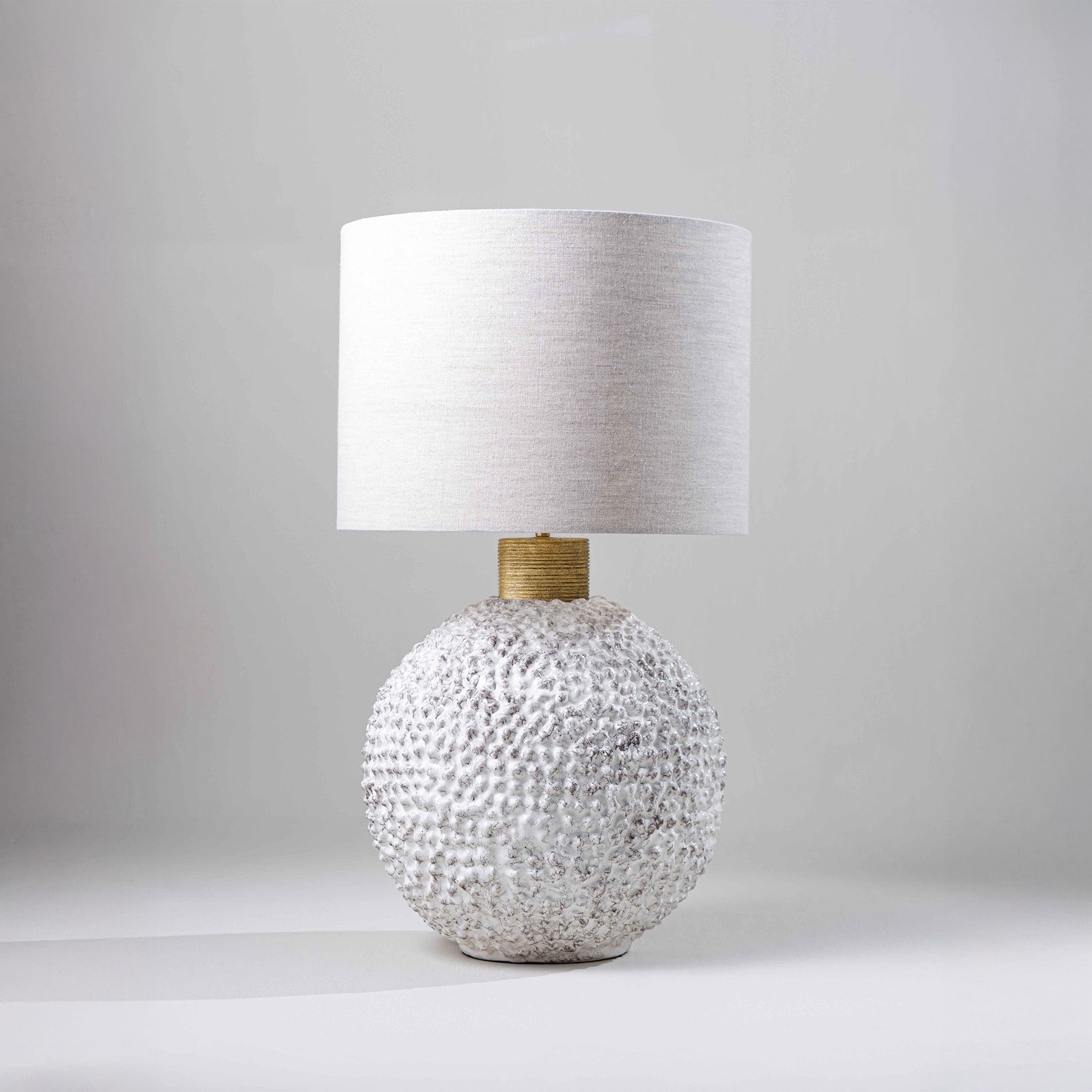 Casaubon Lamp - Clay White with Gold
