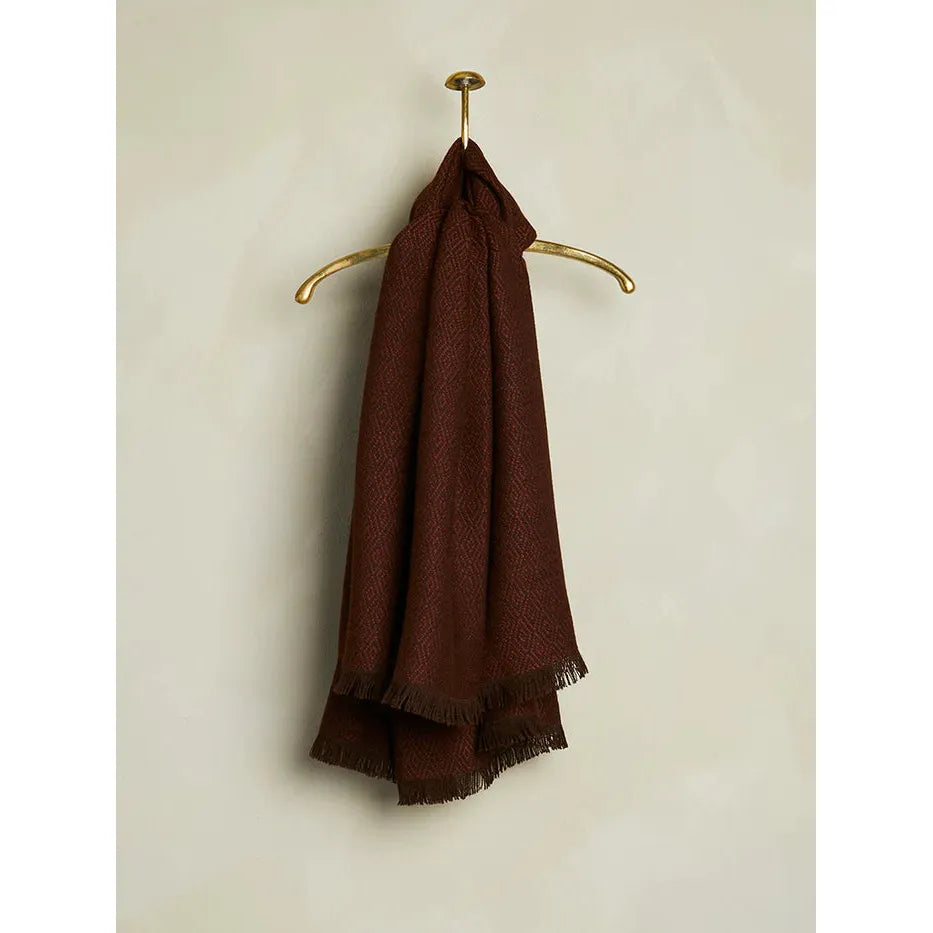 Baby Alpaca Diamond Scarf - Maroon