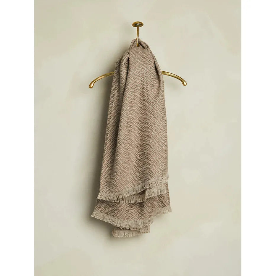 Baby Alpaca Diamond Scarf - Taupe