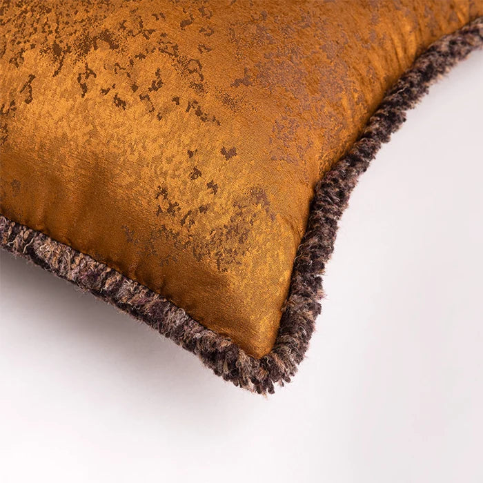 Ballroom Cushion with Fringe - Antique Gold