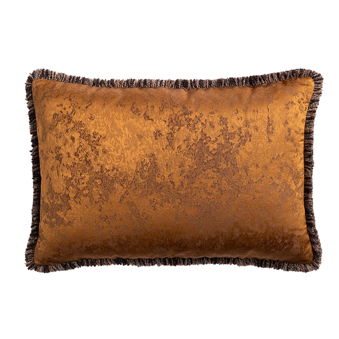 Ballroom Cushion with Fringe - Antique Gold