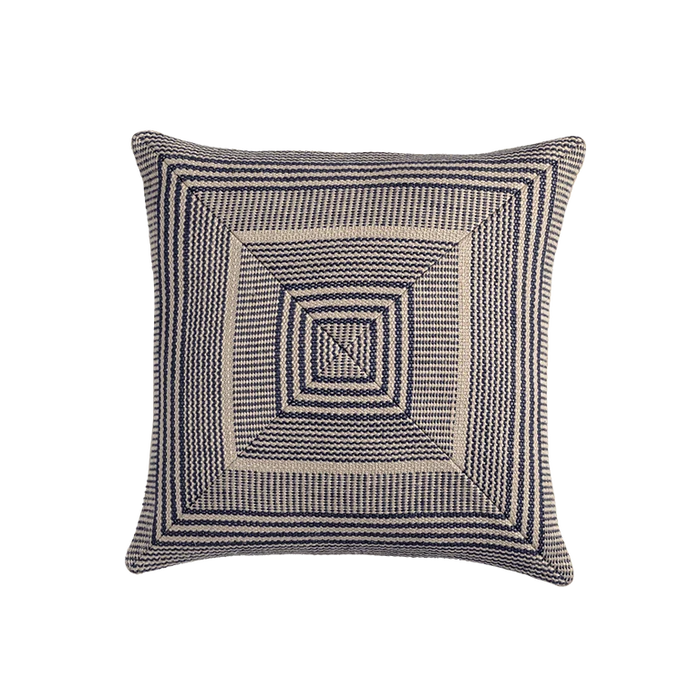 Cabana Stripe Panel Cushion - Ocean