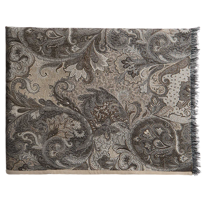 Elizabeth Throw with Fringe & Suede Edge - Cygnet