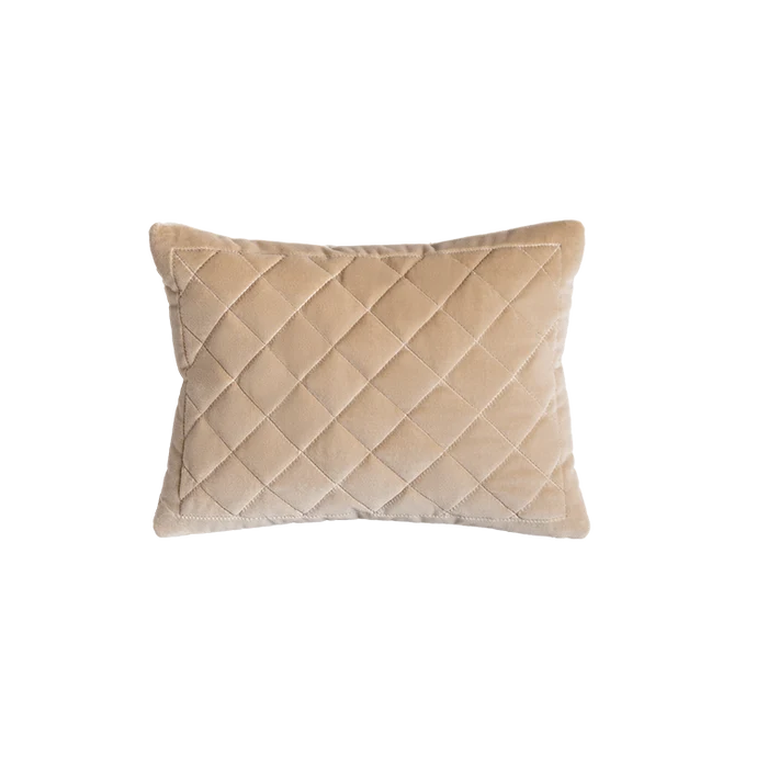 Petite Banquet Quilted Cushion - Moonstone