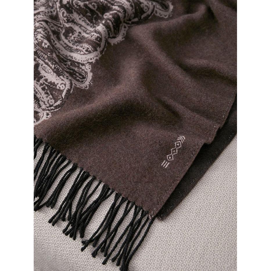 Samurai River Wool Throw - Truffle