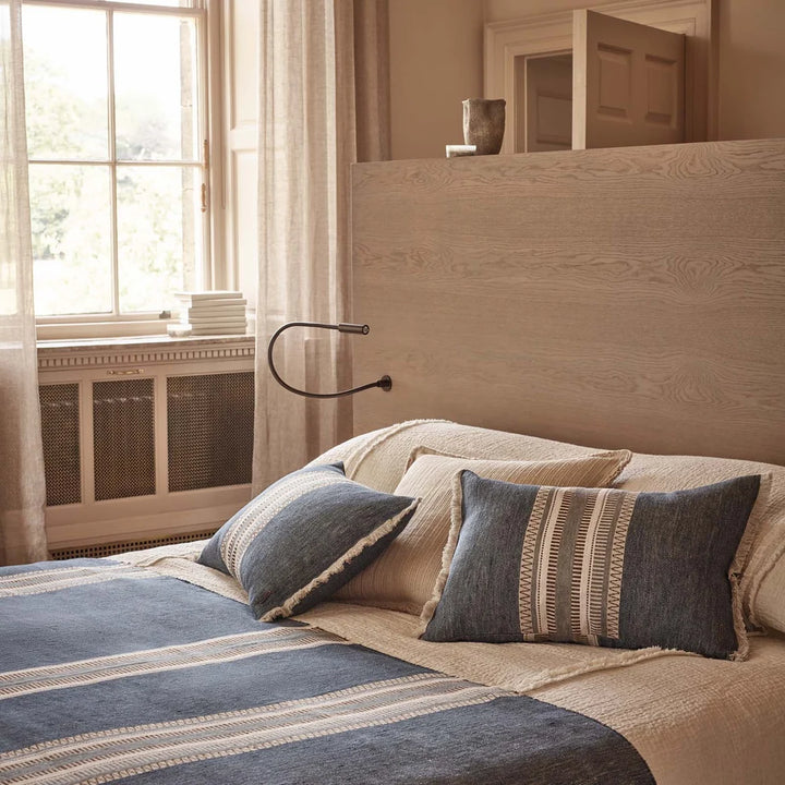 Striped Linen Cushion - Juniper