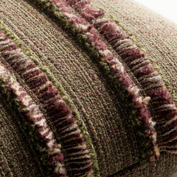 Strata Cushion with Fringe Detail - Palm