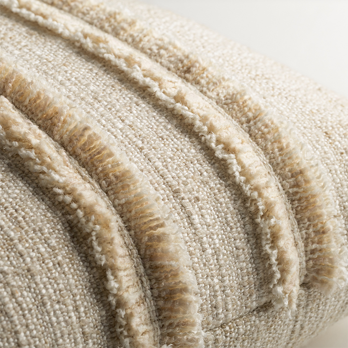Strata Cushion with Fringe Detail - Pampas