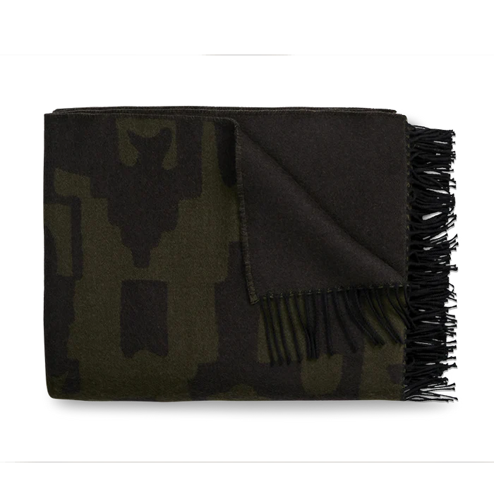Village Wool Throw - Moss