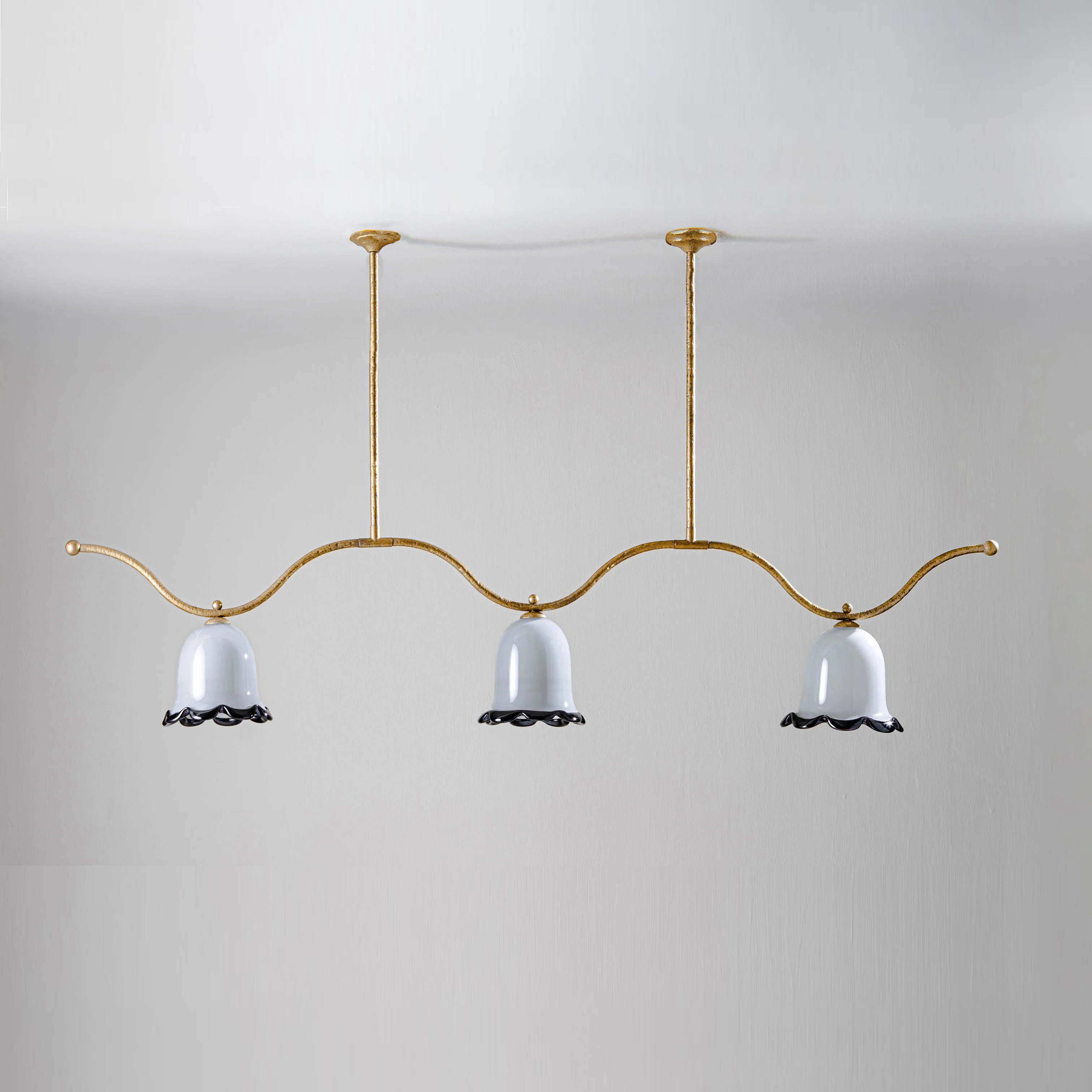 Evelyn Ceiling Light - Cloud Grey with Old Gold