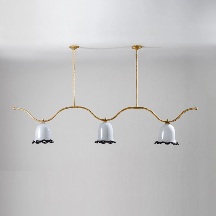 Evelyn Ceiling Light - Cloud Grey with Old Gold